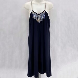 Buckley K navy blue halter dress